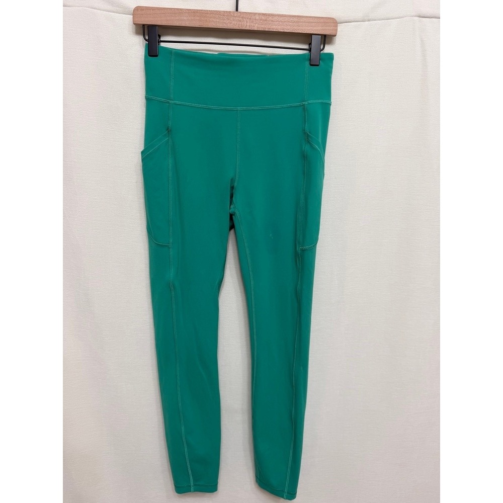 Lululemon Invigorate High-Rise Tight 25" Green Pocket Leggings Size 4/6